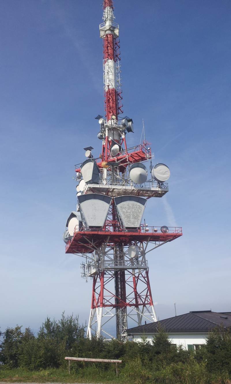 Bildtitel: Sendeturm des Senders Pfänder mit dem Namen BREGENZ1