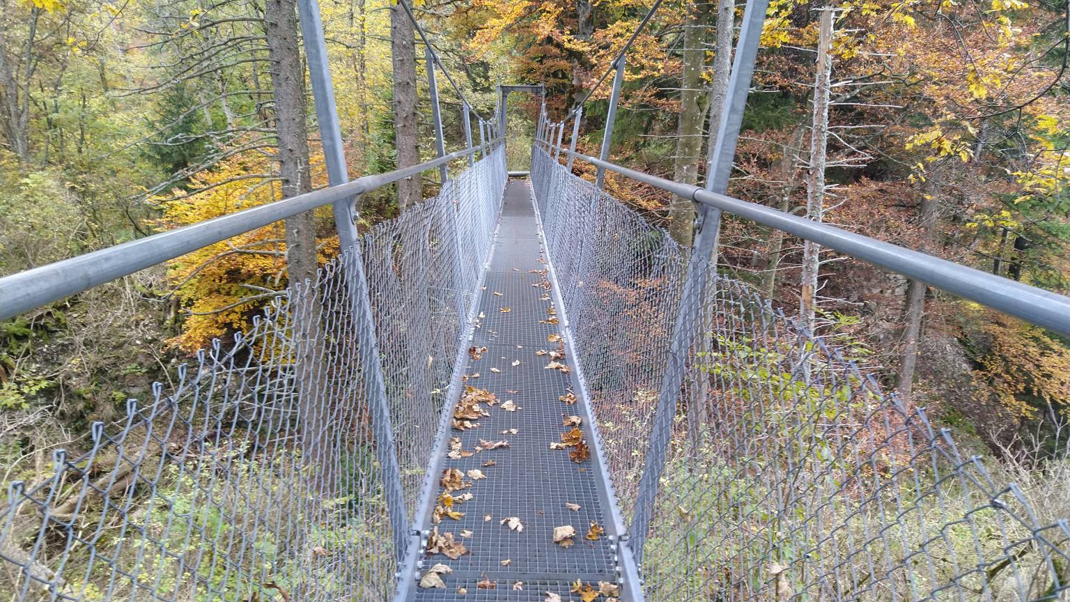 Bildtitel: die schwankende Hängebrücke