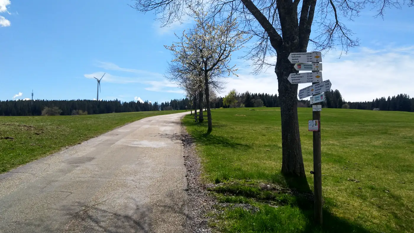 Bildtitel: Wegweiser zum Blindensee