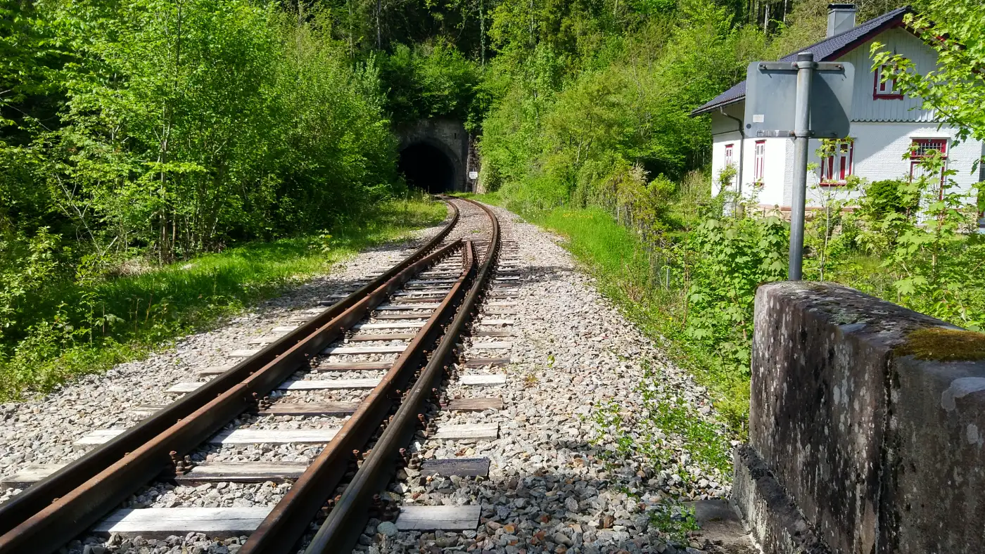 Bildtitel: Kehr-Tunnel im Grimmelshofer Weiler (1205 m)