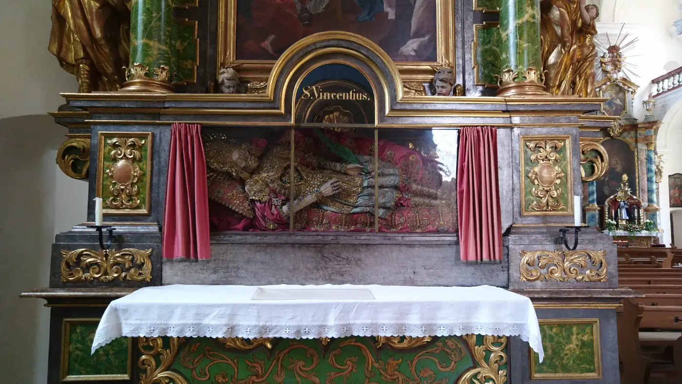 Bildtitel: Mumie des heiligen Fintan