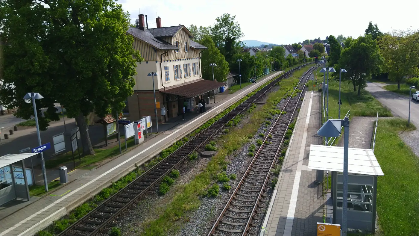 Bildtitel: Bisinger Bahnhof