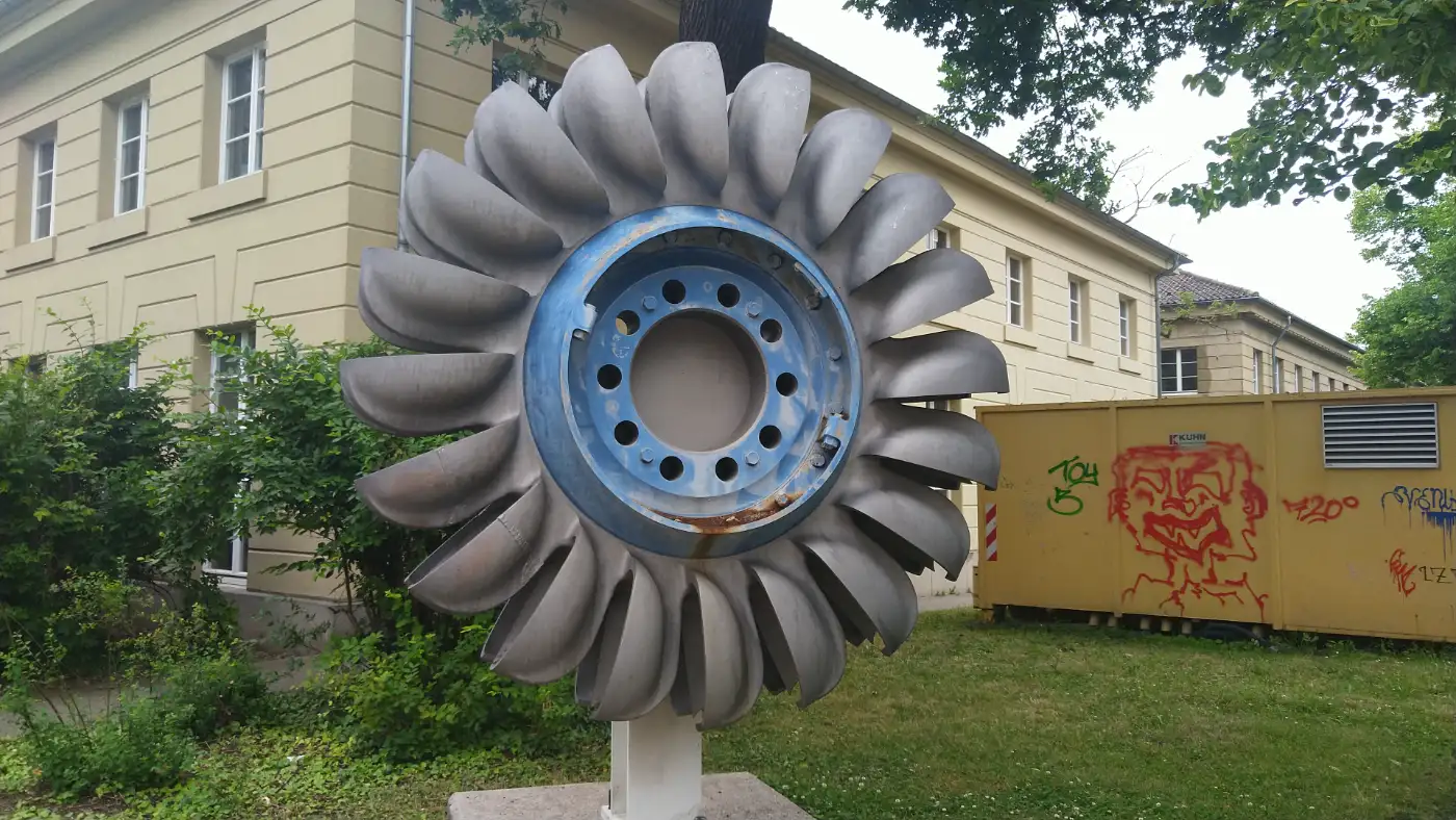 Bildtitel: Laufrad einer Pelton-Turbine