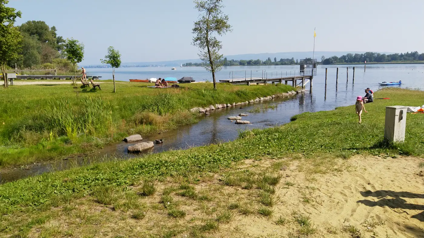 Bildtitel: Badestrand Markelfingen