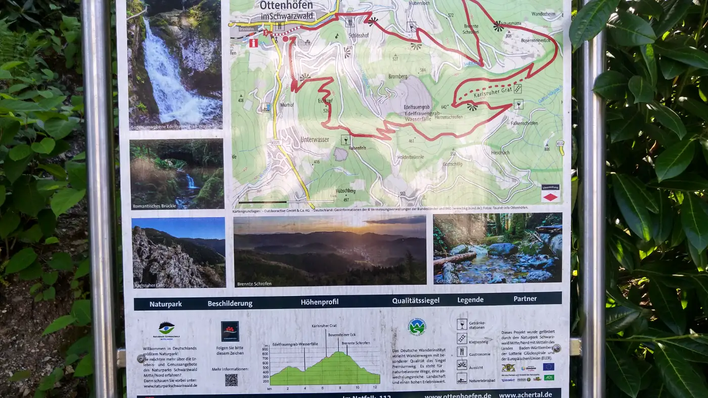 Bildtitel: Karlsruher Grat - Infotafel