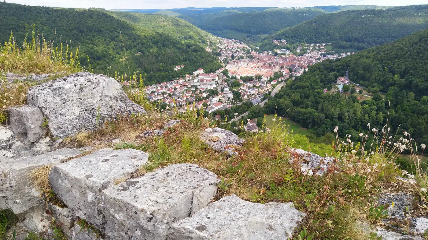 Bildtitel: Aussicht von der Burg auf Bad Urach