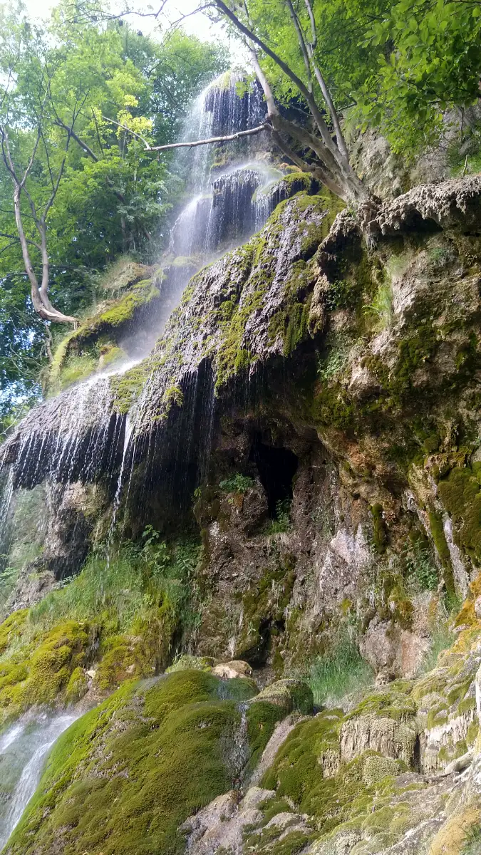 Bildtitel: Uracher Wasserfall -Oberer Fall