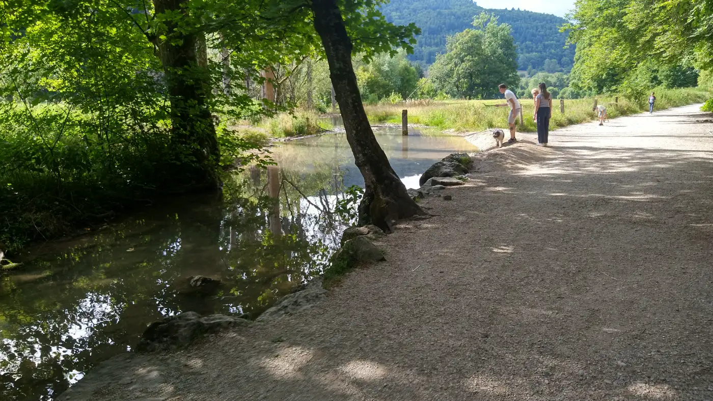 Bildtitel: Weg entlang am Brühlbach
