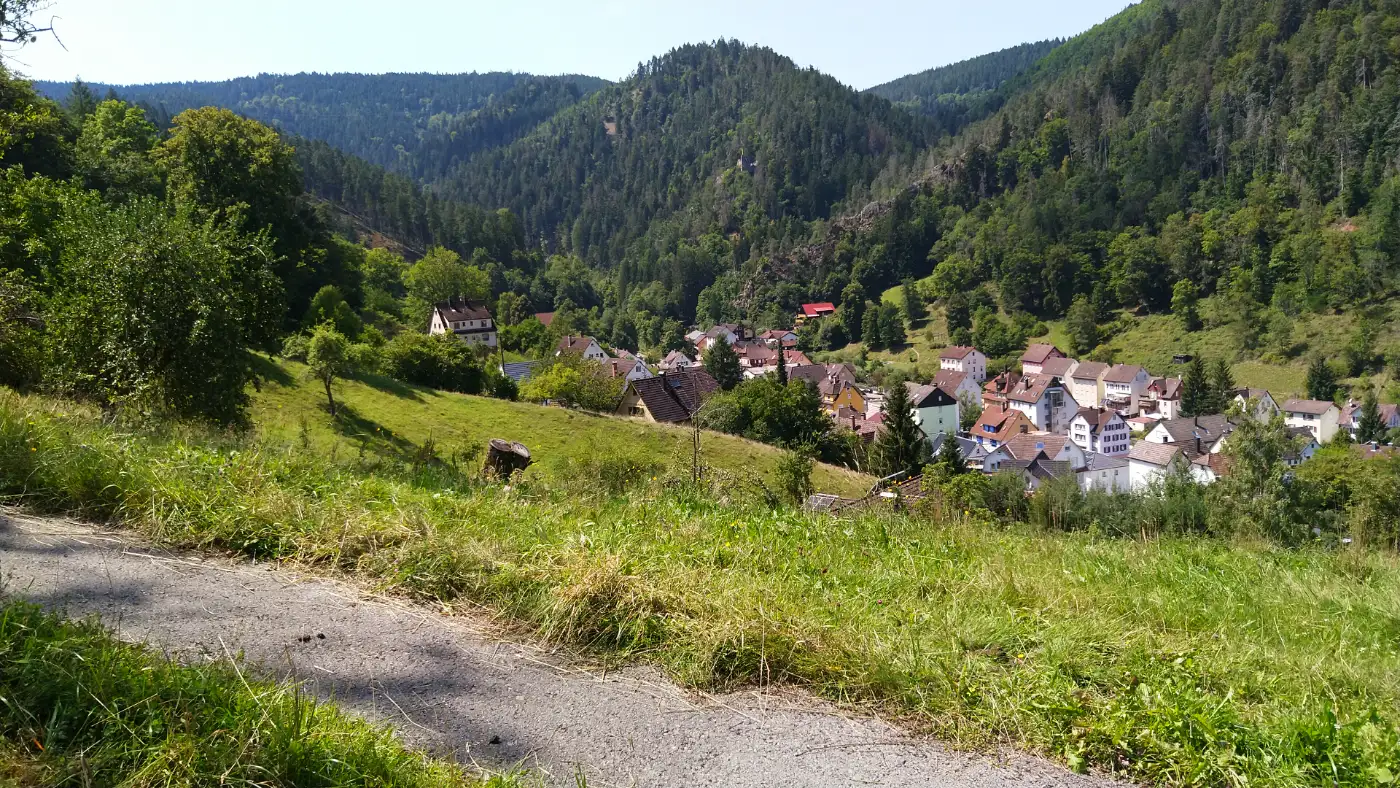 Bildtitel: Blick auf die Burg Falkenstein