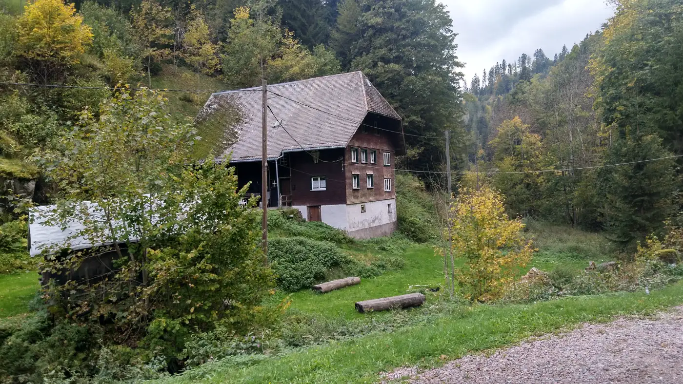 Bildtitel: Typischer Schwarzwaldhof im Hexenloch neben der Landstraße