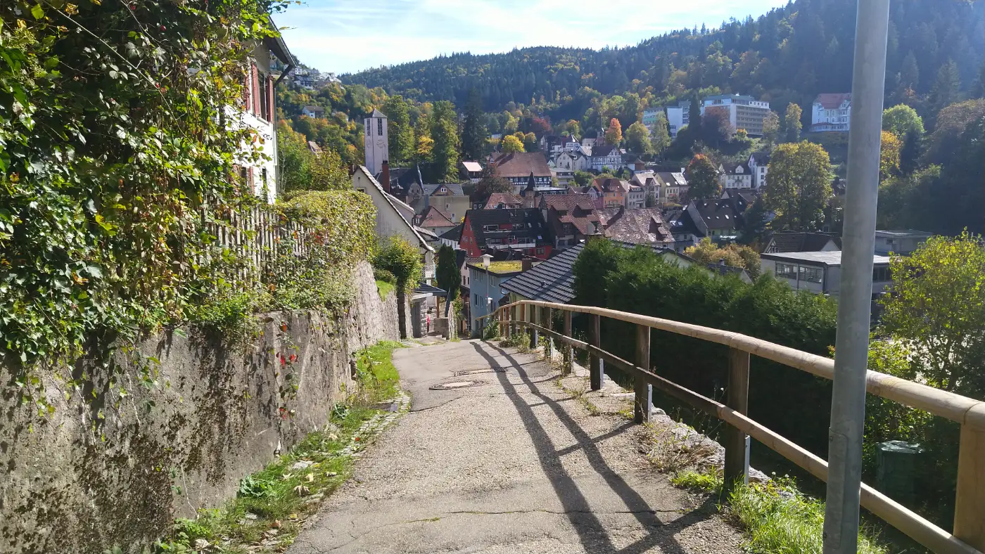 Bildtitel: Auf dem Faulbergweg mit Blick auf Triberg