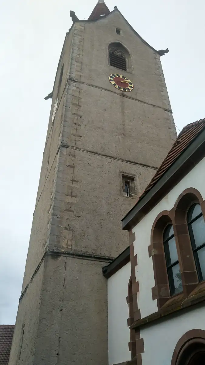 Bildtitel: Kirchtrum der katholische Kirche St. Pelagius in Rottweil
