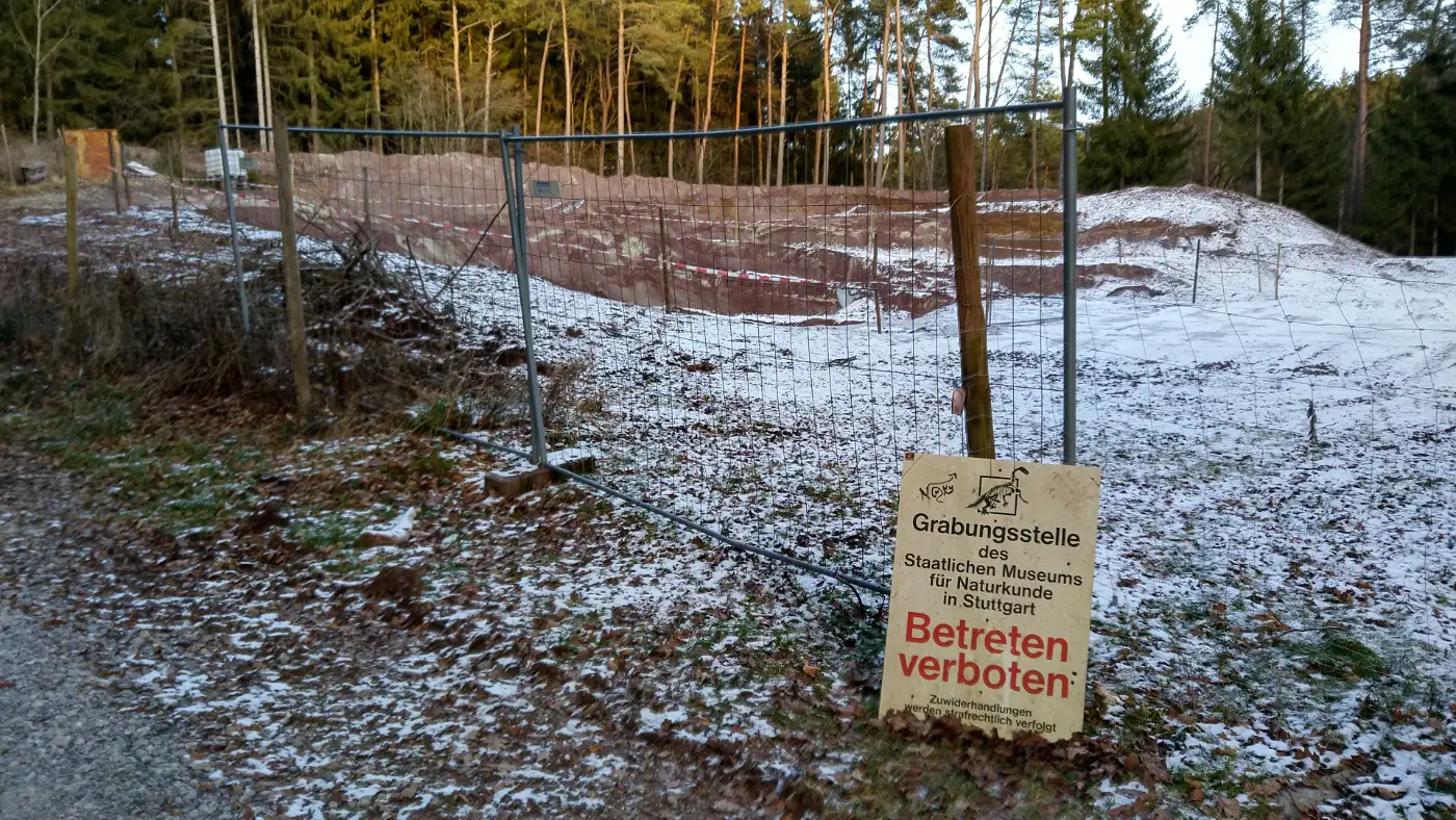 Bildtitel: Saurier Grabungsstelle - Trossingen